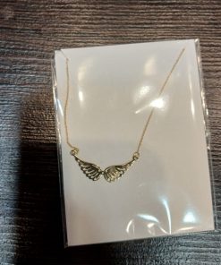 گردنبند سبک طلا زنجیردار بال فرشته AJ3203