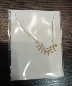 گردنبند سبک طلا زنجیردار خورشید تابان AJ3217