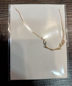 گردنبند سبک طلا زنجیردار شاخ گوزن AJ3213