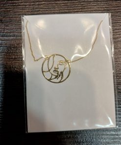 گردنبند سبک طلا زنجیردار چهره زن AJ3205