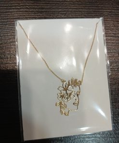 گردنبند سبک طلا زنجیردار چهره زن AJ3219