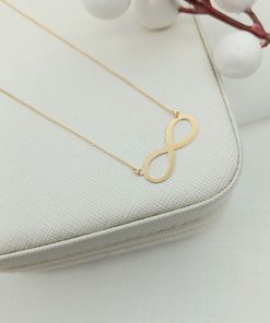 گردنبند طلا طرح بینهایت AJ2354