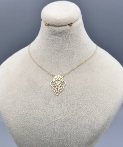 گردنبند طلا طرح سنتی AJ3911.