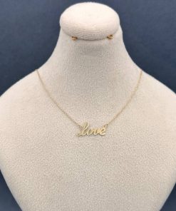گردنبند طلا طرح لاو AJ4137