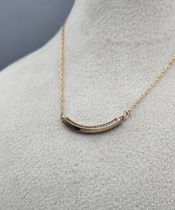 گردنبند طلا طرح موج دار AJ4052