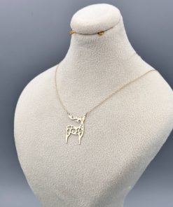 گردنبند طلا طرح گوزن AJ3903