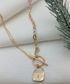 گردنبند طلا مدرن کارتیر فلامینگو آویزدار قفله رورو AJ4261