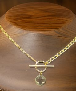 گردنبند طلا مدرن کارتیر فلامینگو آویزدار گل لوی ویتون AJ3359