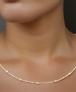 گردنبند طلا گوی البرنادو AJ3464