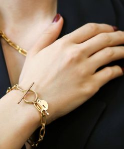 گردنبند هرمس دونه درشت قغل تی AJ1242 (2)