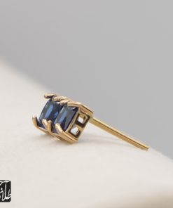 گوشواره سولیتر میخی ابی AJ1675 (3)
