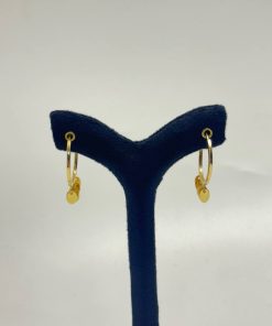 گوشواره طلا حله ای طلا پولک بیضی AJ3346