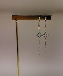 گوشواره طلا شالدار طرح ستاره AJ3635