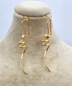 گوشواره طلا طرح پیچ AJ4814