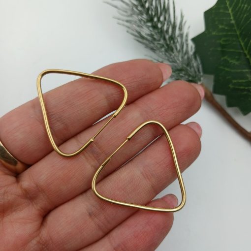 گوشواره طلا مفتولی طرح مثلث AJ4081 (5)