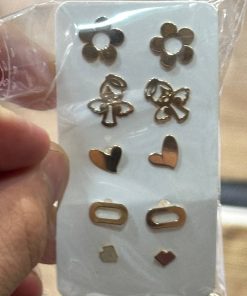 گوشواره طلا میخی سبک و فانتزی AJ2295
