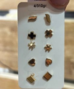 گوشواره طلا میخی سبک و فانتزی AJ2299