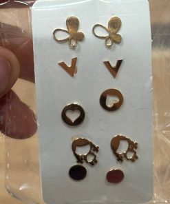 گوشواره طلا میخی سبک و فانتزی AJ2300