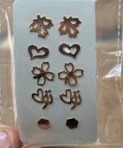 گوشواره طلا میخی سبک و فانتزی AJ2303