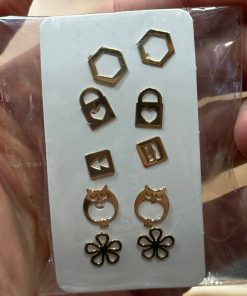 گوشواره طلا میخی سبک و فانتزی AJ2315