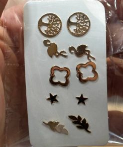 گوشواره طلا میخی سبک و فانتزی AJ2320