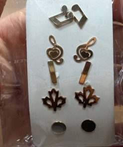 گوشواره طلا میخی سبک و فانتزی AJ2323