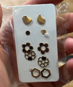 گوشواره طلا میخی سبک و فانتزی AJ2327