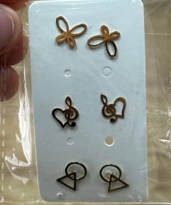 گوشواره طلا میخی سبک و فانتزی AJ2329