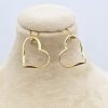 گوشواره طلا میخی و اعصایی طرح قلبAJ4808