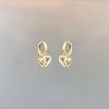 گوشواره طلا کلیپسی طرح قلب AJ4044