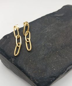 گوشواره میخی هرمس طلا AJ4624