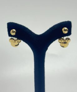گوشواره پیچی طلا طرح میکی موس AJ3369