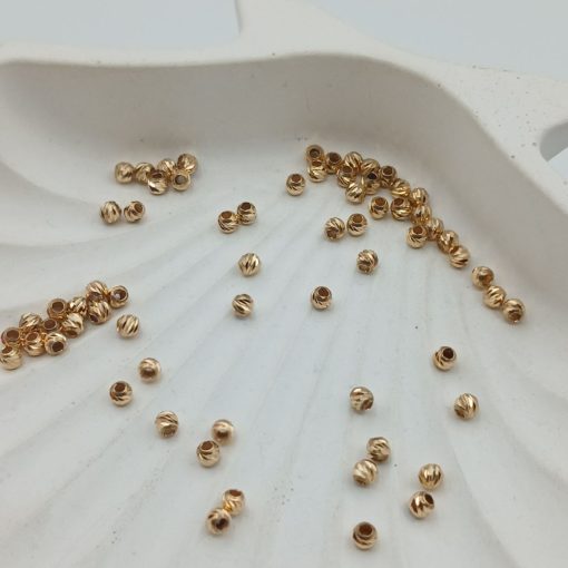 گوی البرنادو تراشدار طلا AJ4388 (26)